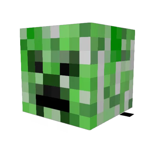 Ansks Minecraft avatar head, 3D render