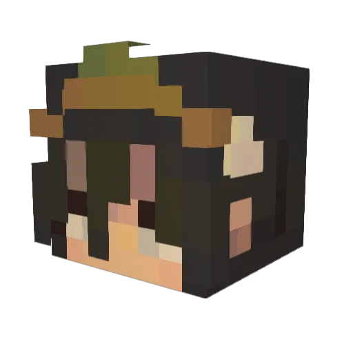 Ansku_ Minecraft avatar head, 3D render