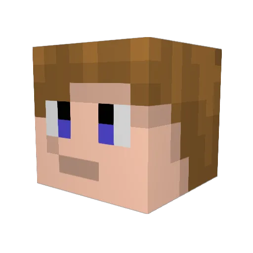 Anslean Minecraft avatar head, 3D render