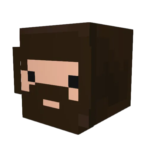 AnsonhoX Minecraft avatar head, 3D render