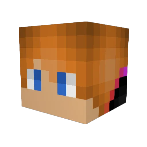 Ansoyeah Minecraft avatar head, 3D render