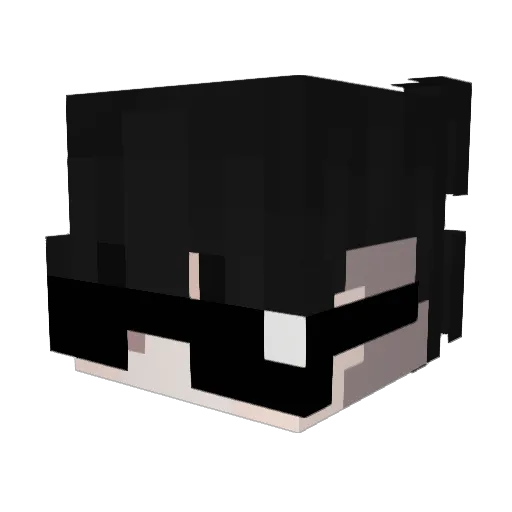 Ansred Minecraft avatar head, 3D render