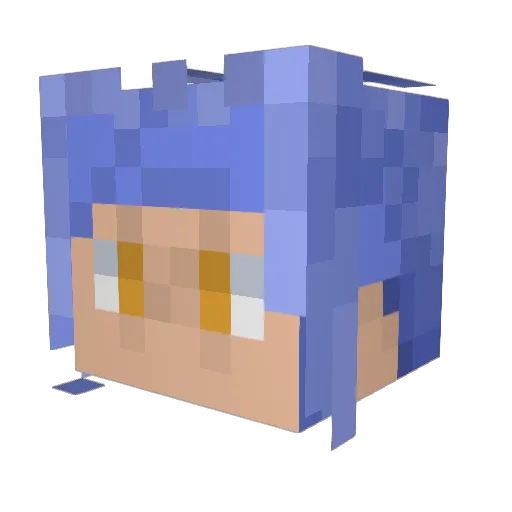 Anstro Minecraft avatar head, 3D render