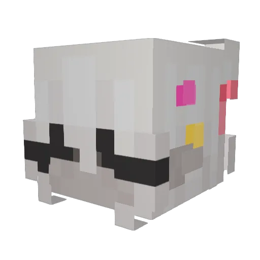 Anstsia Minecraft avatar head, 3D render