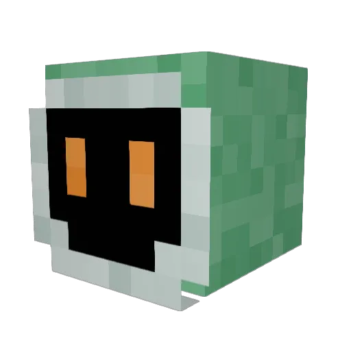Ansuer Minecraft avatar head, 3D render
