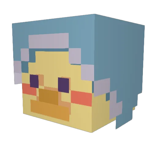 Ant0inixx Minecraft avatar head, 3D render