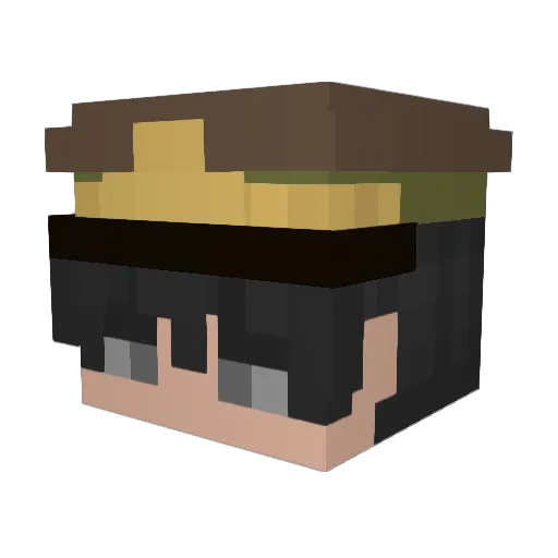 Ant3EA Minecraft avatar head, 3D render