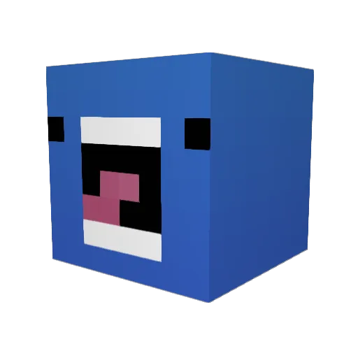 Ant3z Minecraft avatar head, 3D render