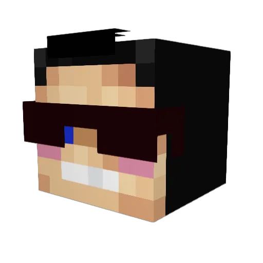 AntC2 Minecraft avatar head, 3D render