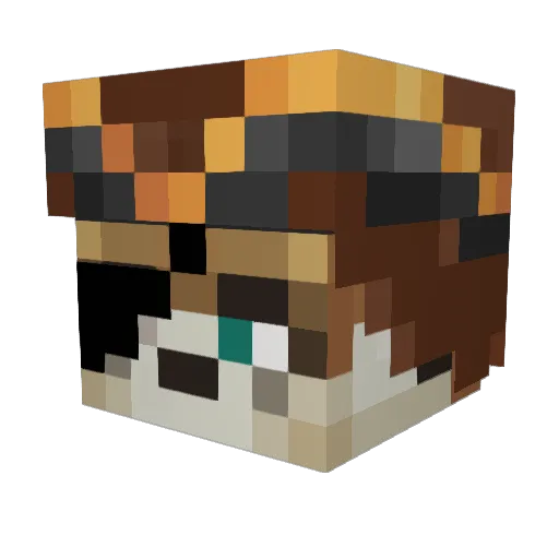 AntHand Minecraft avatar head, 3D render