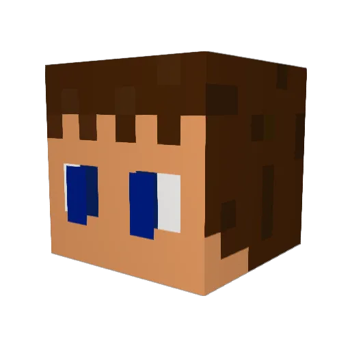AntPizzino Minecraft avatar head, 3D render