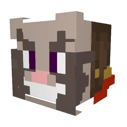 AntTrashPanda Minecraft avatar head, 3D render