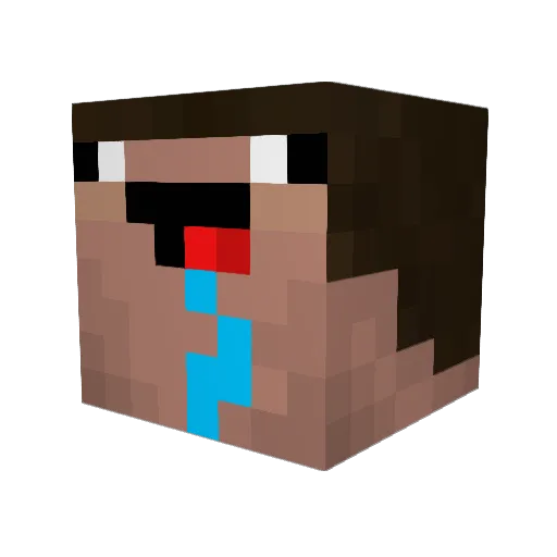 Ant_RGB Minecraft avatar head, 3D render