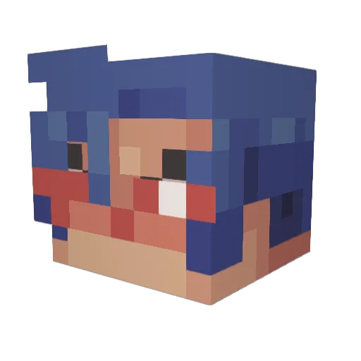 Ant_exists Minecraft avatar head, 3D render