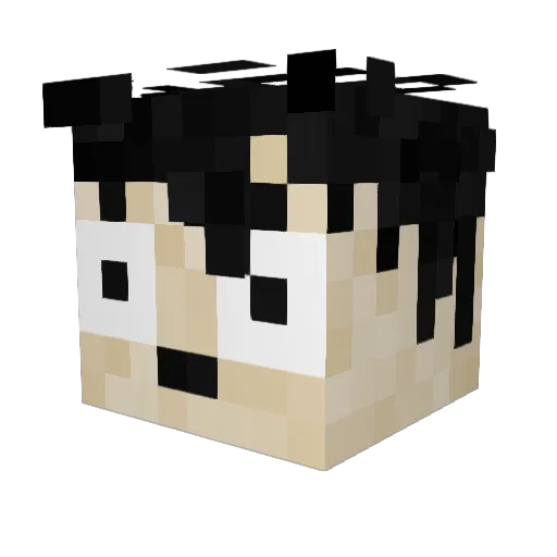AntalB Minecraft avatar head, 3D render