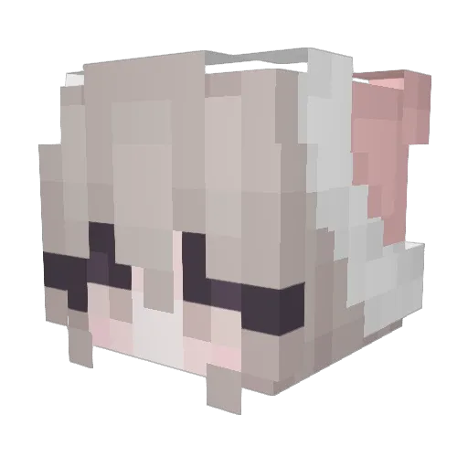 Antalantes Minecraft avatar head, 3D render