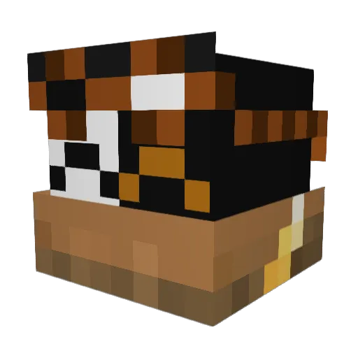 Antapexed Minecraft avatar head, 3D render