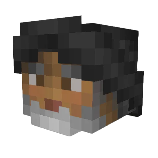 Antaraah Minecraft avatar head, 3D render