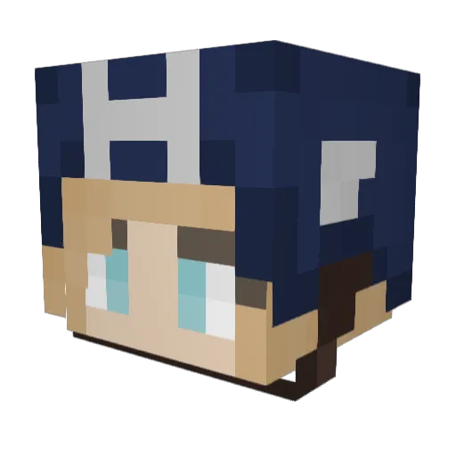 Antares25 Minecraft avatar head, 3D render