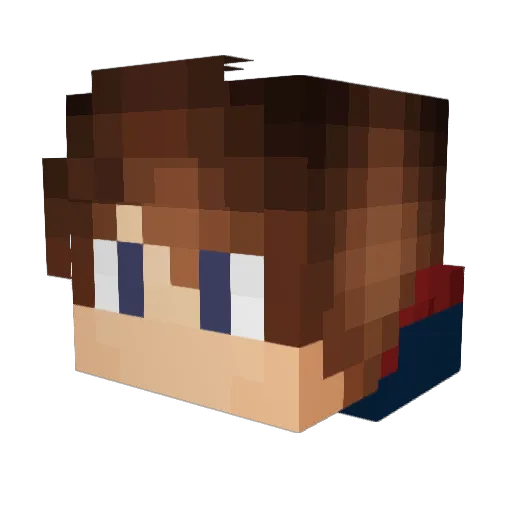 Antarktisz Minecraft avatar head, 3D render