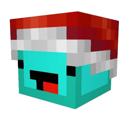Antartica_ Minecraft avatar head, 3D render