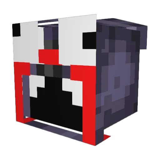 Antasma Minecraft avatar head, 3D render
