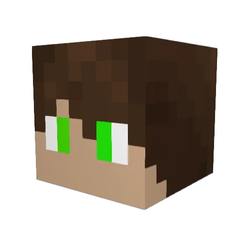 Antcove Minecraft avatar head, 3D render