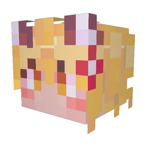 Antediluvian_ Minecraft avatar head, 3D render