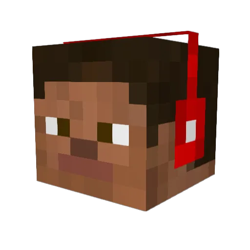 Anteg04 Minecraft avatar head, 3D render