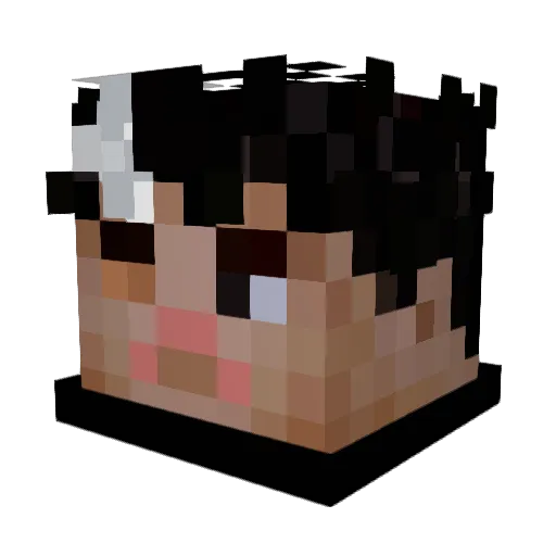 Antei8king Minecraft avatar head, 3D render
