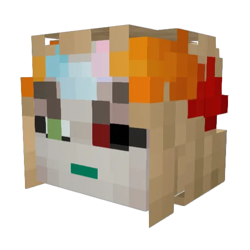 AnteikuCoffee Minecraft avatar head, 3D render