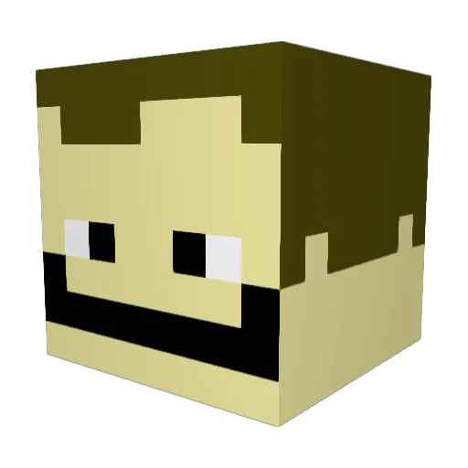 Antek01234 Minecraft avatar head, 3D render