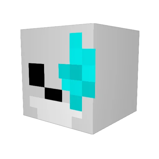 AntekKidsCraft Minecraft avatar head, 3D render