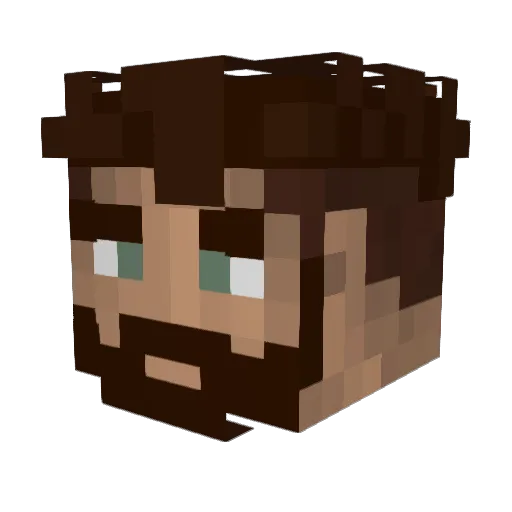 Antek_RSl Minecraft avatar head, 3D render