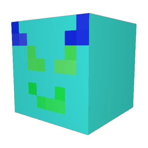 Antekmega Minecraft avatar head, 3D render