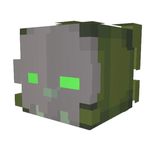 Antelamp Minecraft avatar head, 3D render