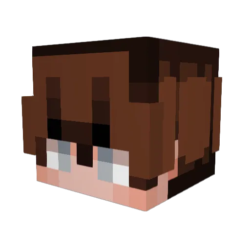 Antellino Minecraft avatar head, 3D render
