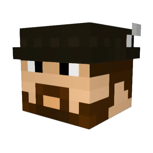 Antemos99 Minecraft avatar head, 3D render