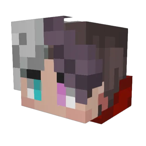 Antephialtic Minecraft avatar head, 3D render