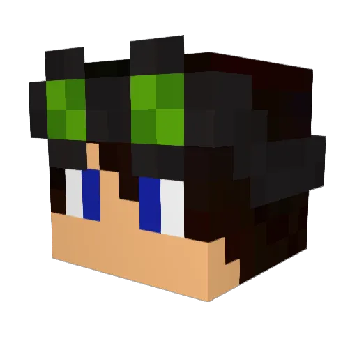 Anteplays Minecraft avatar head, 3D render