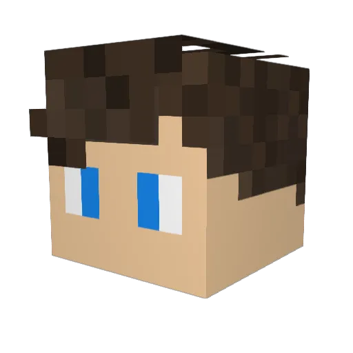 AnterosT Minecraft avatar head, 3D render