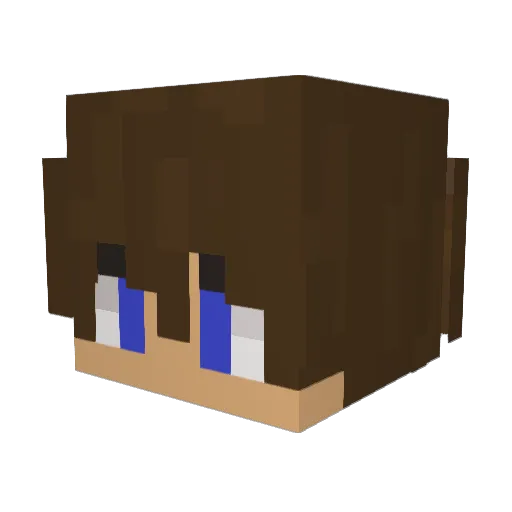 Anterrrr Minecraft avatar head, 3D render
