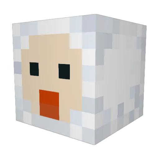 Anteryo Minecraft avatar head, 3D render
