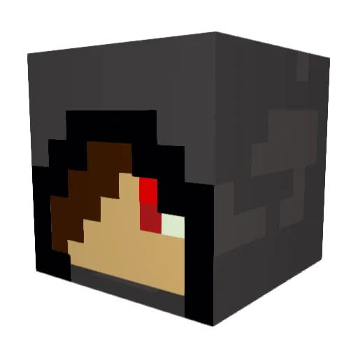 AnthEden Minecraft avatar head, 3D render