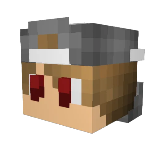 Anthamed Minecraft avatar head, 3D render