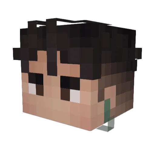 AnthemRain Minecraft avatar head, 3D render
