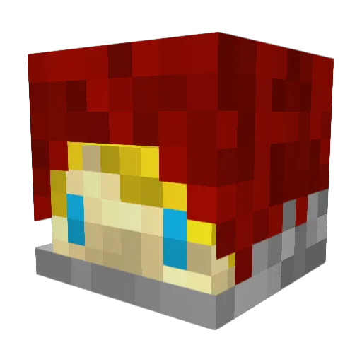 Anthers Minecraft avatar head, 3D render