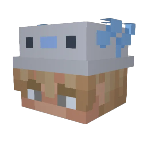 Anthmosor Minecraft avatar head, 3D render