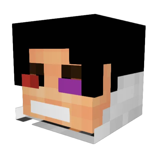AnthoFC Minecraft avatar head, 3D render