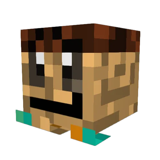 AnthonyDelpiano Minecraft avatar head, 3D render